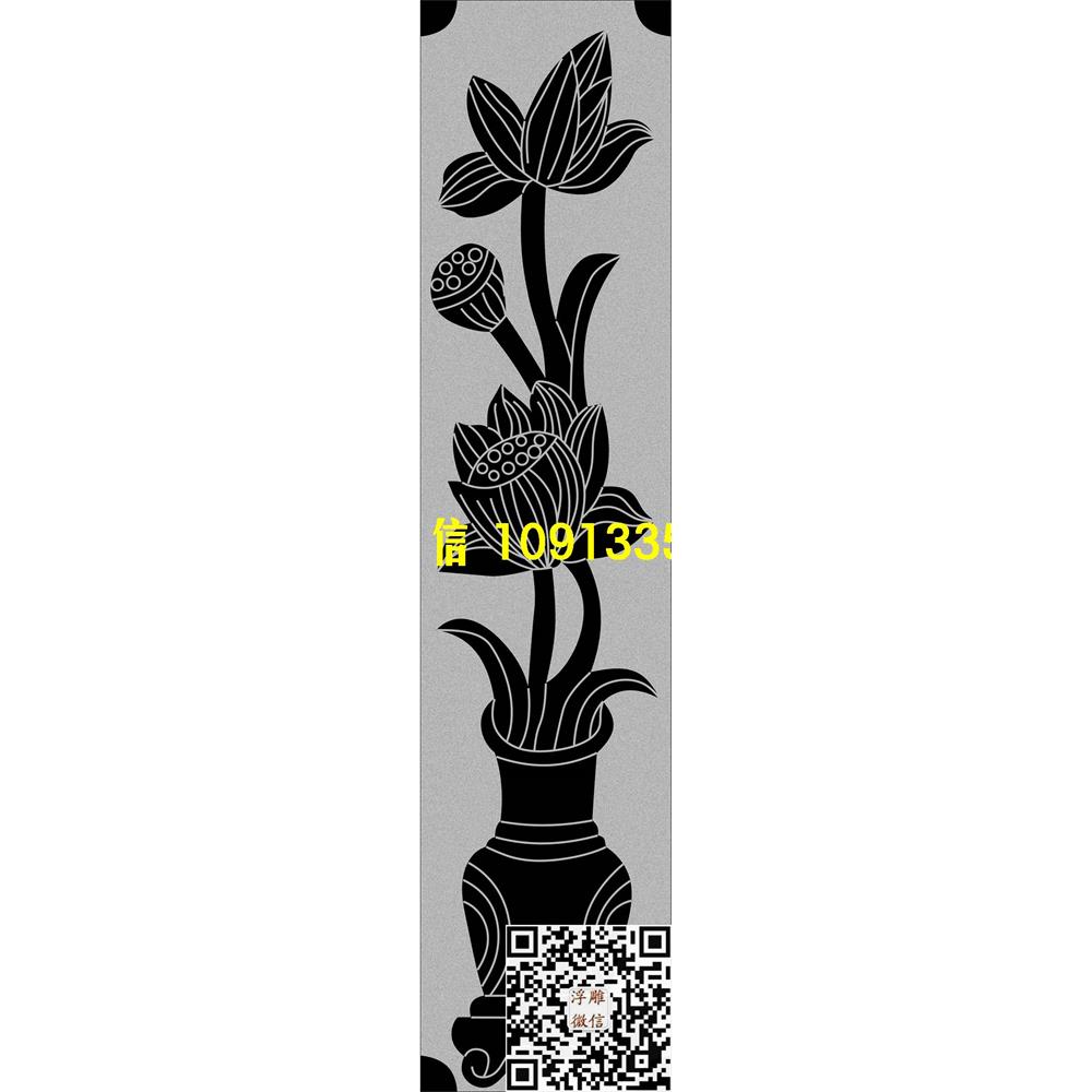 精雕图21(1)花瓶栏板精雕图线雕图线条图单线铣底图_电脑雕刻plt文泰矢量图精雕图浮雕图